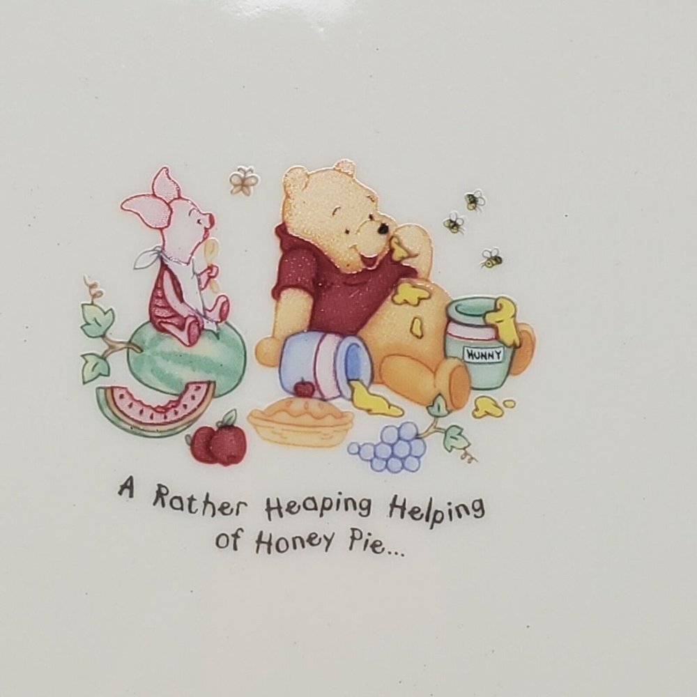 Vintage 2000 LENOX DISNEY THE POOH PANTRY Dessert Plates Fine Porcelain - Picture 2 of 11